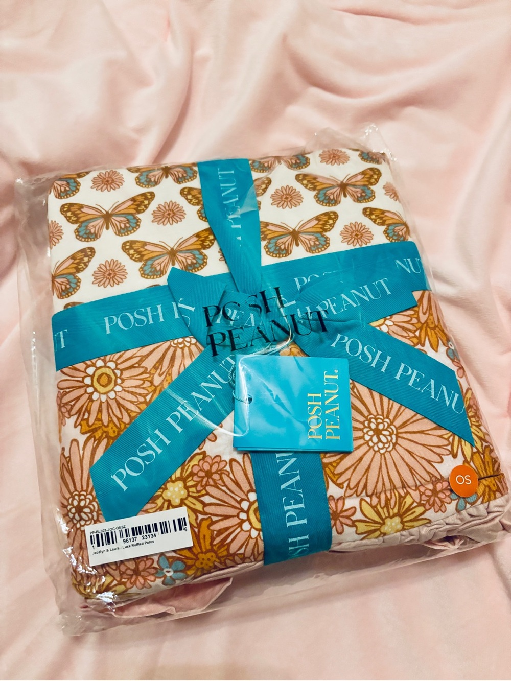 Posh Peanut Floral & Butterfly Luxe Patoo Blanket